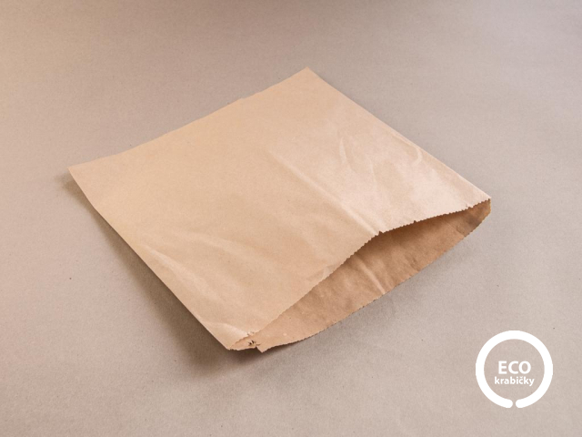 Bio papírový sáček hnědý 17,8 x 17,8 cm