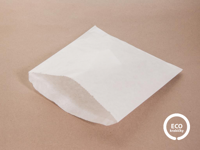 Bio papírový sáček bílý 21,6 x 21,6 cm 