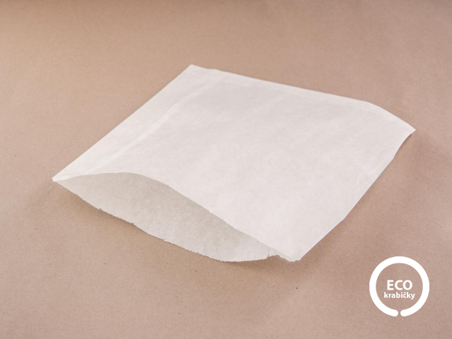 Bio papírový sáček bílý 25,4 x 25,4 cm