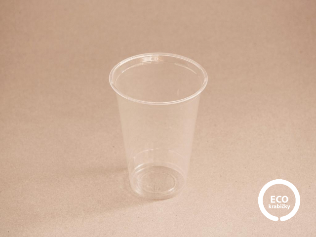 Bio PLA pohár SLIM na studené bez loga 266 ml (9 oz) Ø 76 mm