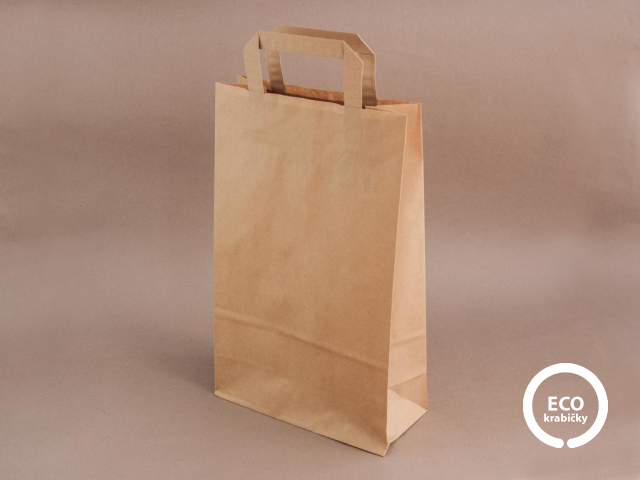 Papírová taška HNĚDÁ 22 x 10 x 36 cm
