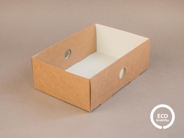 Bio papierový box na sendviče otvorený hnedý 15,3 x 22,1 x 7,7 cm