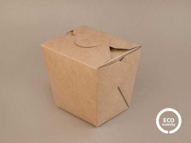 Bio papierový box NOODLE  hnedý 950 ml (32 oz)