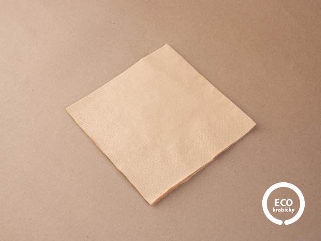 Bio papierové servítky prírodné hnedé 24 cm