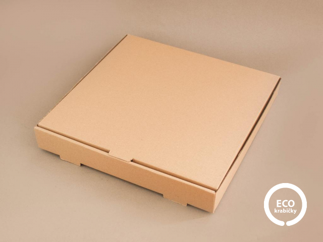 Bio papierový obal na pizzu hnedý 24 x 24 cm