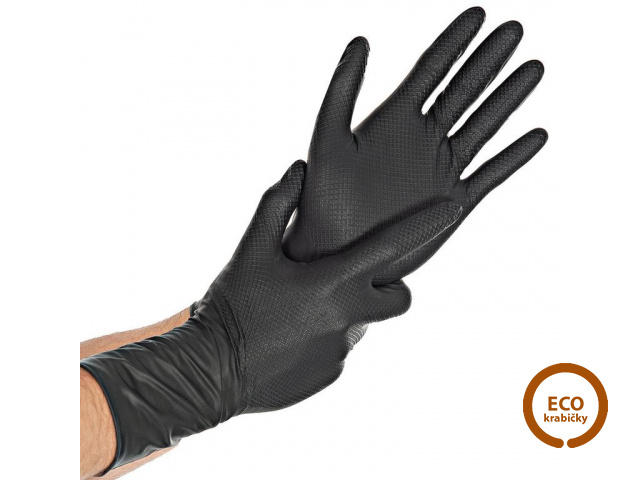 Nitrilové rukavice "silná priľnavosť" nepúdrované ČIERNE XL