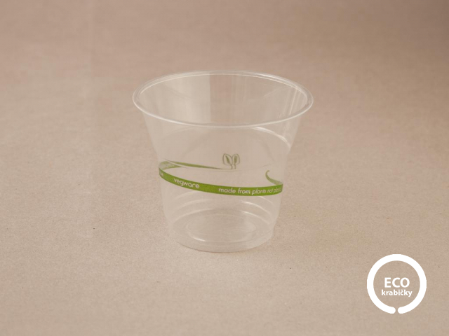 Bio PLA pohár na studené s logem 150 ml (5 oz) Ø 76 mm