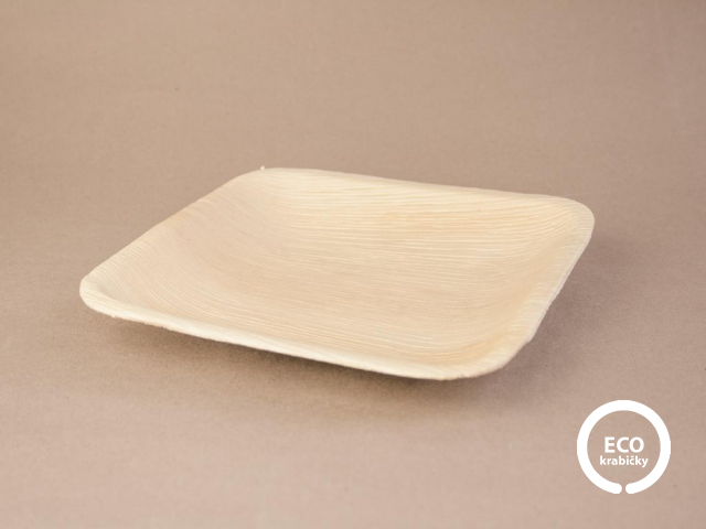 Palmový tanier štvorec 18 cm/7"