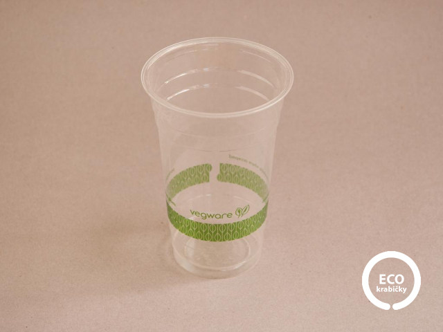 Bio PLA pohár na studené s logom 500 - 560 ml (20 oz) Ø 96 mm