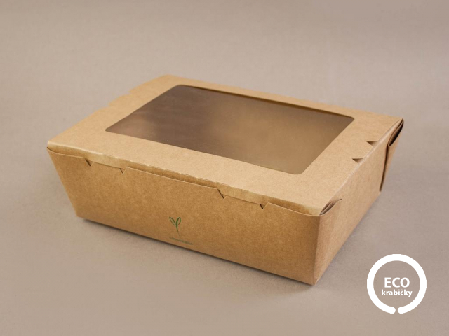 Papierový box s PLA oknom 