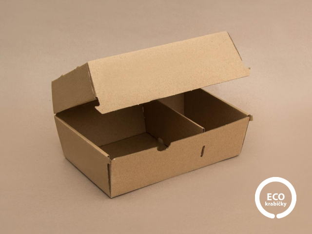 Skládací papírový hamburger box M 20,5 x 13 x 11 cm