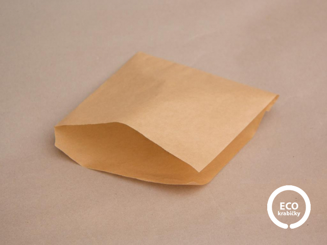 Bio papírový sáček hnědý 15 x 16 cm