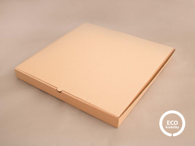 Pizza box hnedý 400 × 400 × 40 mm