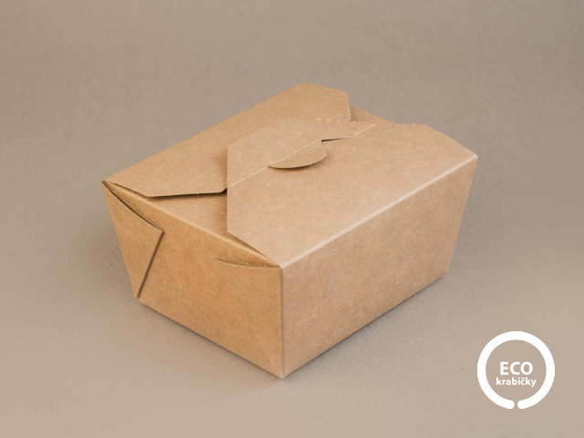 Bio papierový box na jedlo hnedý 700 ml 